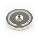 Neodymium flat pot magnets Ø 40 x 8 mm, with...