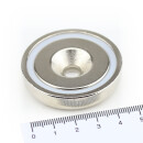 Neodymium flat pot magnets Ø 48 x 11,5 mm, with...