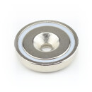 Neodymium flat pot magnets Ø 48 x 11,5 mm, with...