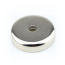 Neodymium flat pot magnets Ø 48 x 11,5 mm, with counterbore - 87 kg / 870 N