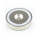 Neodymium flat pot magnets Ø 60 x 15 mm, with...