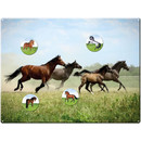 Magnetic pinboard Horses at a gallop 40x30 cm incl. 4 magnets