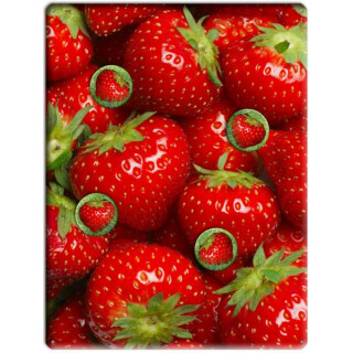 Motiv Magnetpinnwand Erdbeeren 40x30 cm inkl. 4 Magnete