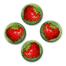 Magnetic pinboard Strawberries 40x30 cm incl. 4 magnets