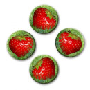 Motiv Magnetpinnwand Erdbeeren 40x30 cm inkl. 4 Magnete