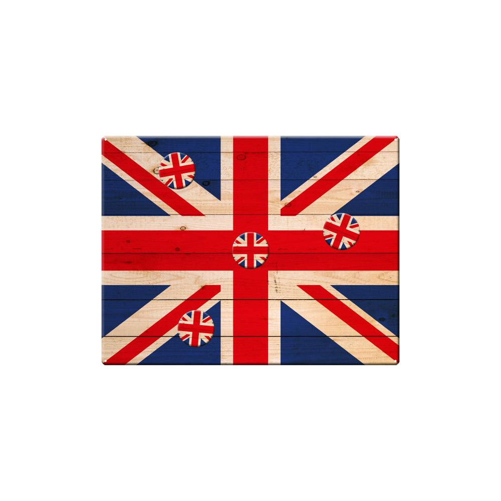 Magnetic pinboard Flag UK Wood 40x30 cm incl. 4 magnets