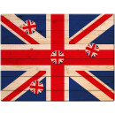 Motiv Magnetpinnwand Flagge UK Wood 40x30 cm inkl. 4 Magnete