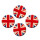 Motiv Magnetpinnwand Flagge UK Wood 40x30 cm inkl. 4 Magnete