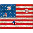 Motiv Magnetpinnwand Flagge USA Wall  40x30 cm inkl. 4...