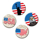 Motiv Magnetpinnwand Flagge USA Wall  40x30 cm inkl. 4...