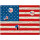 Motiv Magnetpinnwand Flagge USA Wall  40x30 cm inkl. 4 Magnete