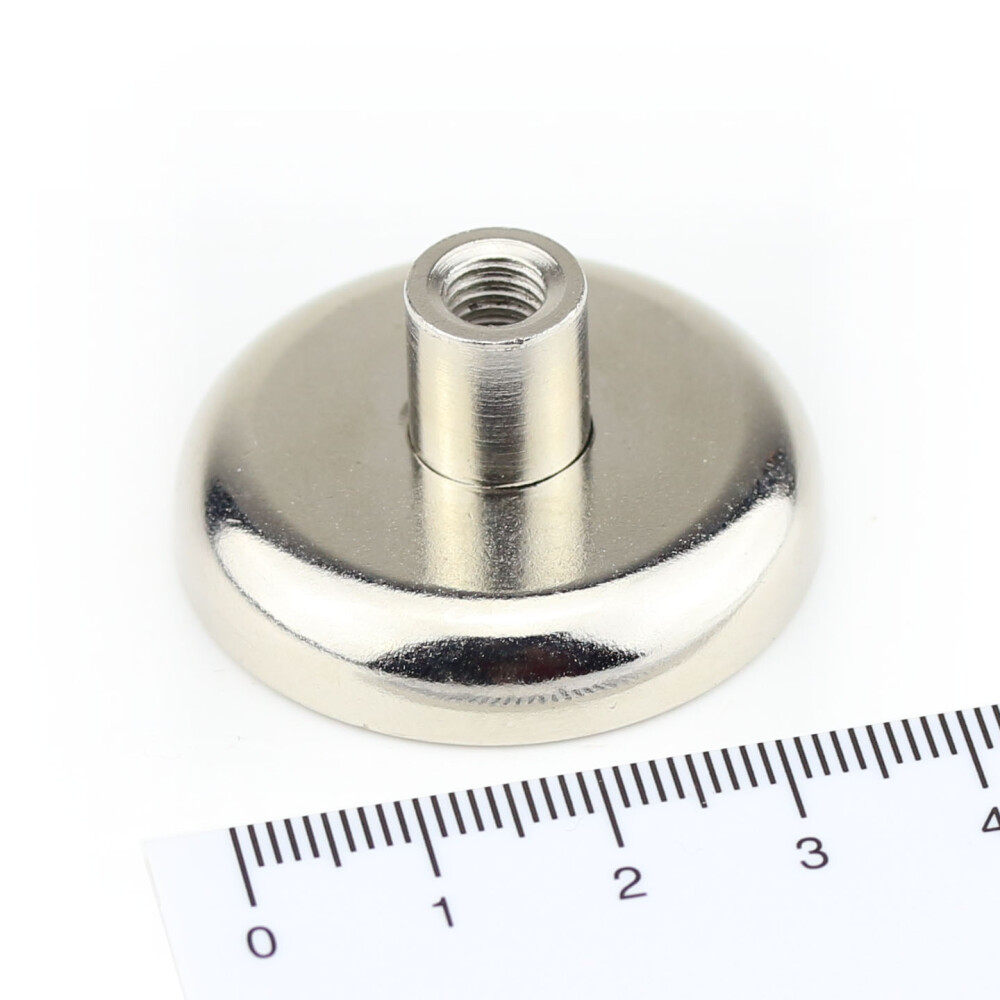 Neodym Flachgreifer 36x8 mm mit Gewindebuchse M6x10mm
