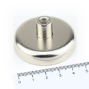 Neodymium flat pot magnets Ø 48 x 10 mm, with...