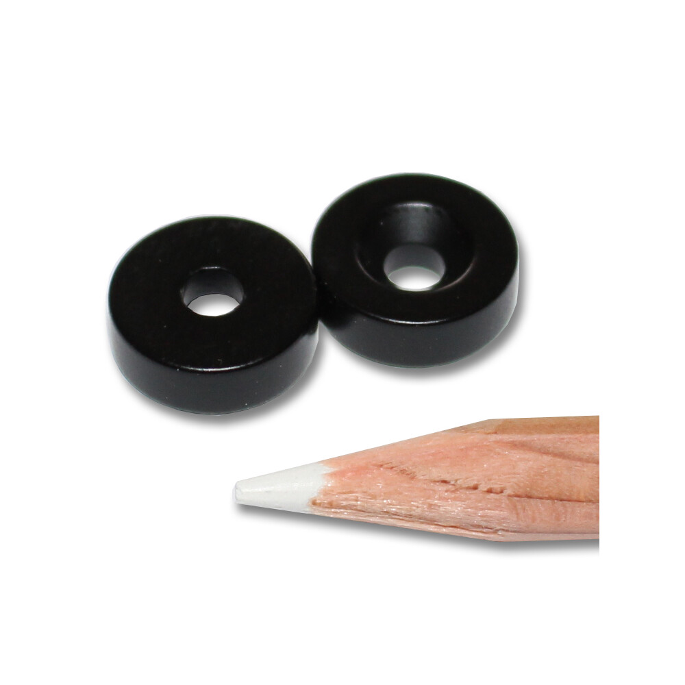 Neodym Magnete 12x3,5x4 mm NdFeB N40 NORD Senkung EPOXY