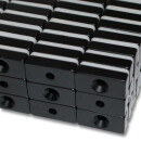 Neodymium magnets 20x10x5 with counterbore North 3,5 mm black Epoxy - pull force 4 kg -