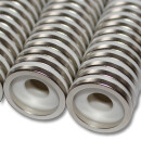 Neodymium ring magnets Ø25xØ20x3 NdFeB N45 - pull force 2,5 kg -