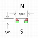 Neodym Magnete Ø8xØ3,5x3 mm NdFeB N45 NORD Senkung EPOXY