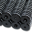 Neodymium magnets Ø15xØ3,5x3 with counterbore North black Epoxy - pull force 5 kg -