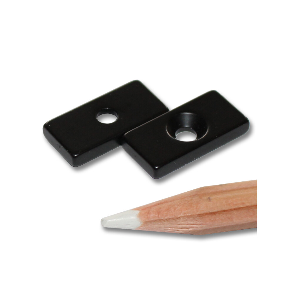 Neodym Magnete 20x10x3 mm NdFeB N40 NORD Senkung EPOXY