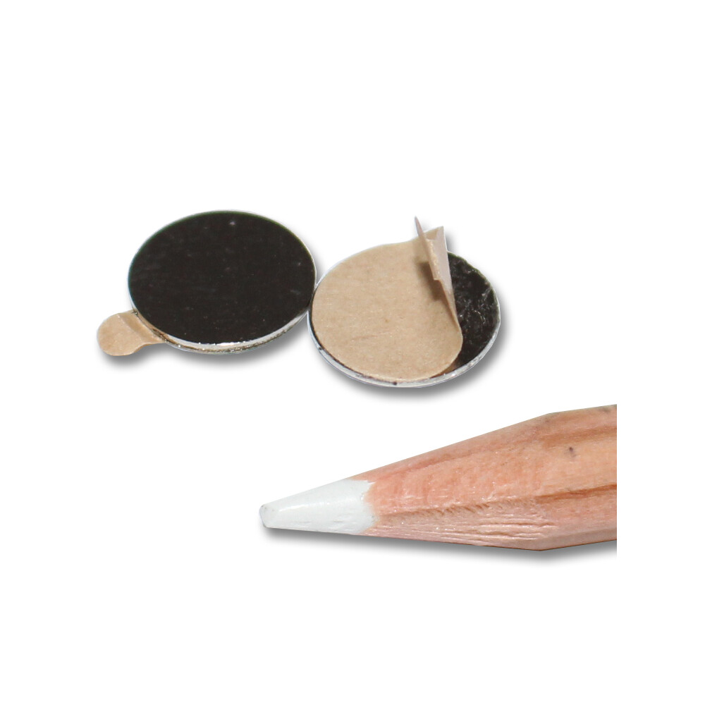 Neodym Magnete 10x0,5 mm N45 - Selbstklebend