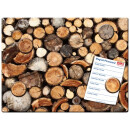 Magnetic pinboard Tree Trunks 40x30 cm incl. 4 magnets