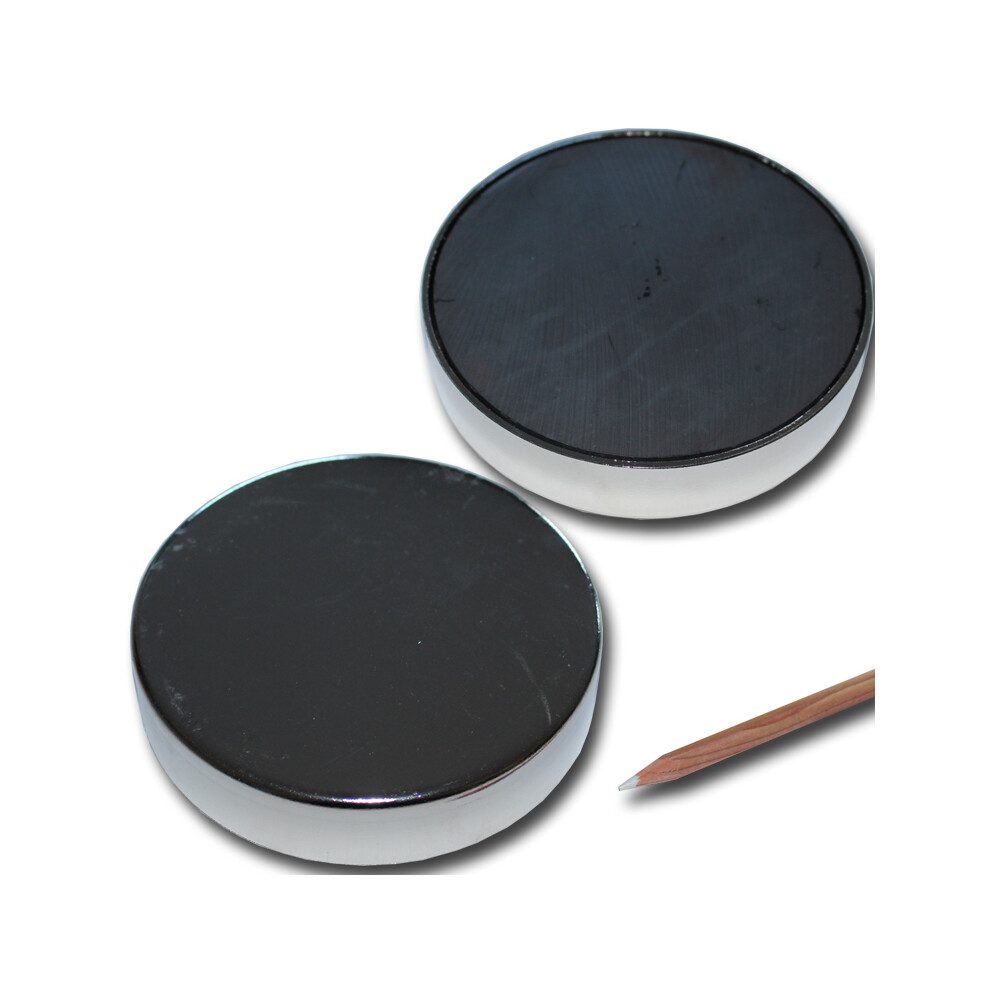 Ferrite flat pot magnets  125 x 26 mm, Nickel - 130 kg / 1300 N