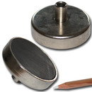 Ferrite flat pot magnets Ø 60 x 14 mm, with screwed bush M8x12mm - 35 kg / 350 N