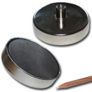 Ferrite flat pot magnets Ø 80 x 18 mm, with...