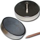 Ferrite flat pot magnets Ø 100 x 22 mm, with...
