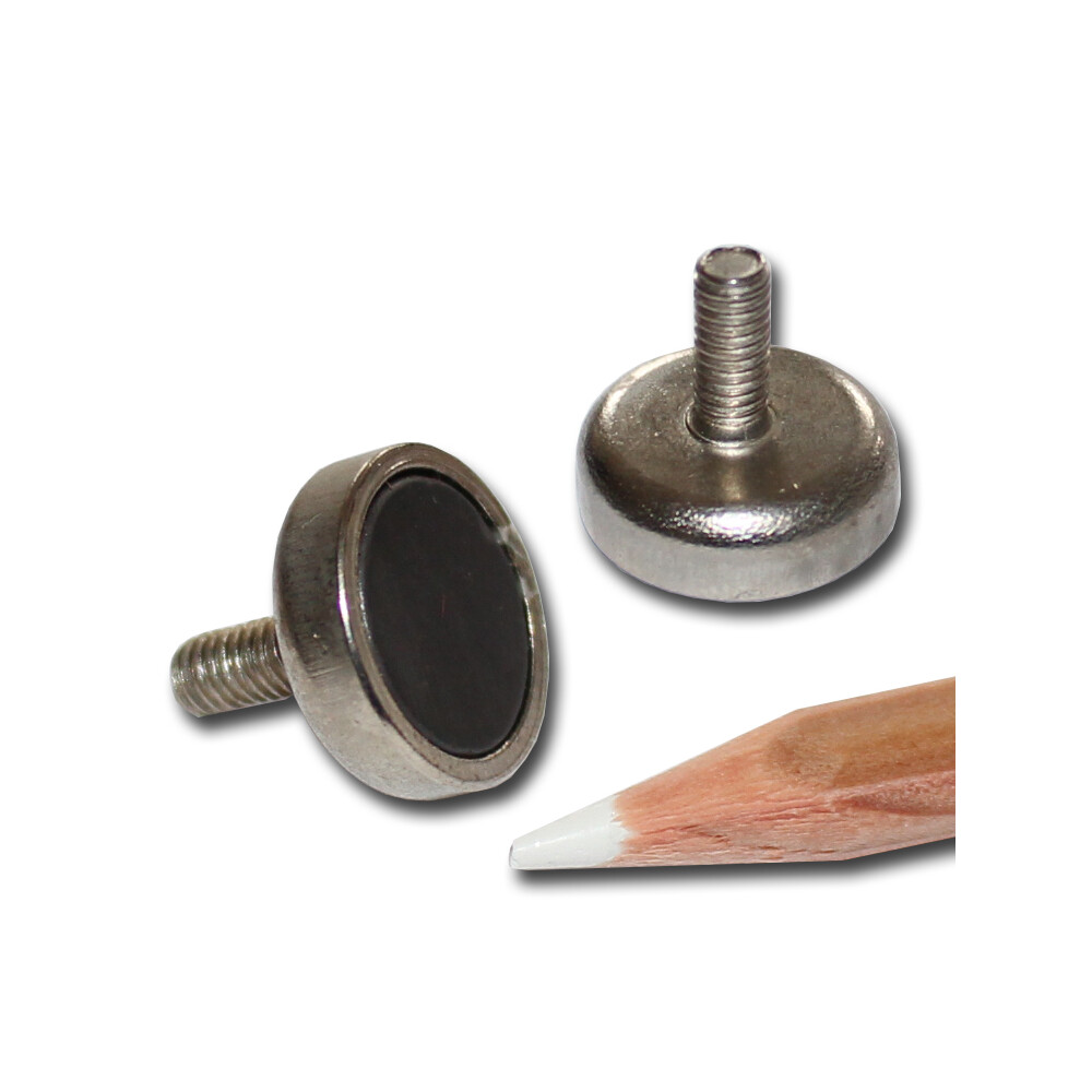 Hartferrit Flachgreifer 16x5 mm mit Auengewinde M4x7mm