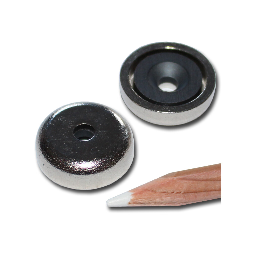 Hartferrit Flachgreifer 20x7,5 mm mit Senkung