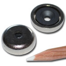 Hartferrit Flachgreifer 20x7,5 mm mit Senkung