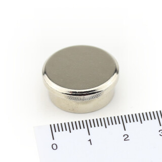 Memo magnet with steel case Ø 22 x 9 mm Neodymium