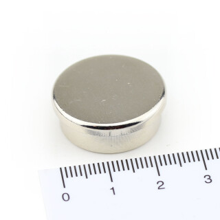 Memo magnet with steel case Ø 25 x 9 mm Neodymium