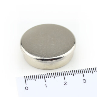 Neodym Memomagnete aus Stahl Ø30x9 mm - hält ca. 22 kg