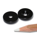 Neodymium magnets 15x3,5x3 with counterbore South black Epoxy - pull force 3,5 kg -