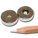 Neodymium magnets Ø16xØ3,5x5 with counterbore South NdFeB N40 - pull force 6 kg -