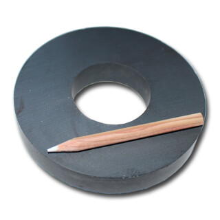 Hard ferrite Magnets Ø110xØ45x18 Y30 - 10 kg -