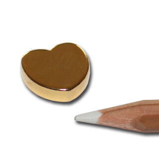 Neodymium magnet heart golden