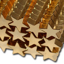 Neodym Magnet in Sternform vergoldet GOLD