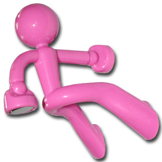 Schlüsselhalter Hangman mit 2x Neodym Magnete - Pink