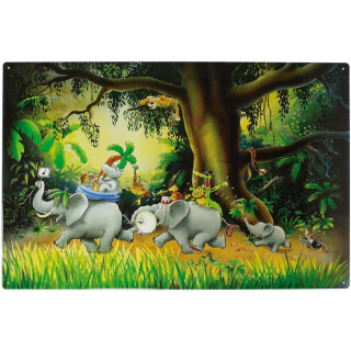 Magnetic pinboard Jungle 60x40 cm incl. 8 magnets