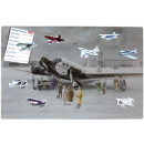 Magnetic pinboard Aeroplane Junkers JU52 60x40 cm incl. 8 magnets