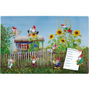 Motiv Magnetpinnwand Gartenlaube 60x40 cm inkl. 8 Magnete