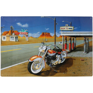 Motiv Magnetpinnwand Motorrad 60x40 cm inkl. 8 Magnete