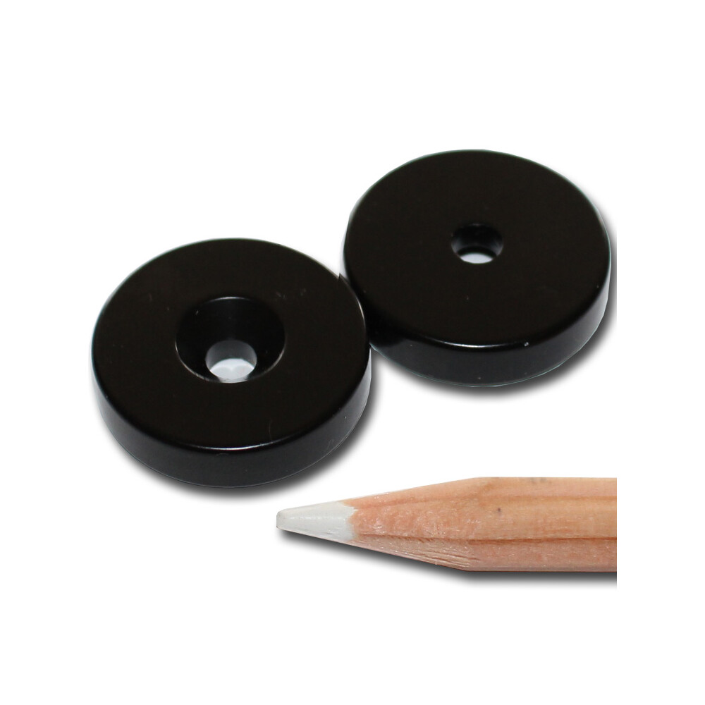 Neodym Magnete 30x5,5x7 mm NdFeB N40 NORD Senkung EPOXY
