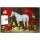 Magnetic pinboard Riding Stable / White Horse 60x40 cm incl. 8 magnets