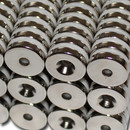 Neodymium magnets Ø14xØ3,5x3 with counterbore South NdFeB N40 - pull force 3 kg -
