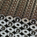 Neodymium magnets 10x3,5x5 with counterbore North NdFeB N40 - pull force 1 kg -