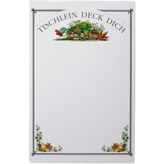 Motiv Magnetpinnwand Tischlein Deck Dich 60x40 cm inkl. 8...